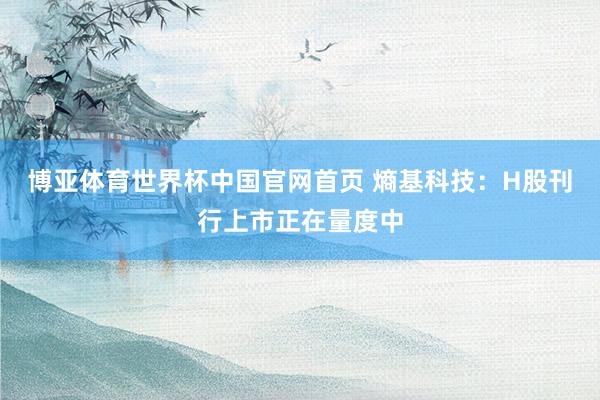 博亚体育世界杯中国官网首页 熵基科技：H股刊行上市正在量度中