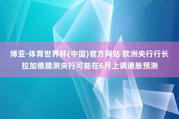 博亚·体育世界杯(中国)官方网站 欧洲央行行长拉加德臆测央行可能在6月上调通胀预测