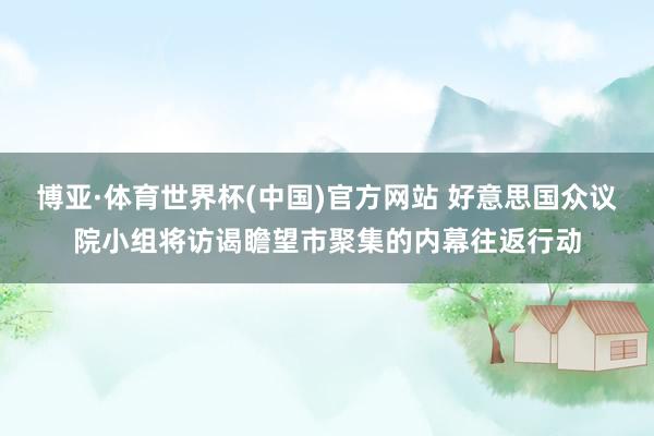 博亚·体育世界杯(中国)官方网站 好意思国众议院小组将访谒瞻望市聚集的内幕往返行动