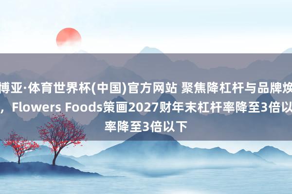 博亚·体育世界杯(中国)官方网站 聚焦降杠杆与品牌焕新,Flowers Foods策画2027财年末杠杆率降至3倍以下
