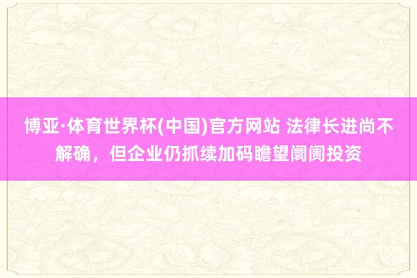 博亚·体育世界杯(中国)官方网站 法律长进尚不解确,但企业仍抓续加码瞻望阛阓投资